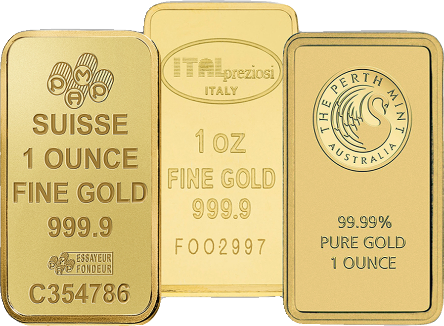 1 g to 10 oz Gold Bars .9999