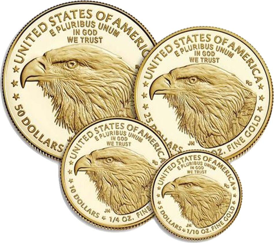 1.85 oz Gold Proof American Eagle 4-Piece Set