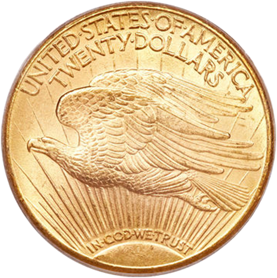$20 Saint-Gaudens Gold Double Eagle, reverse