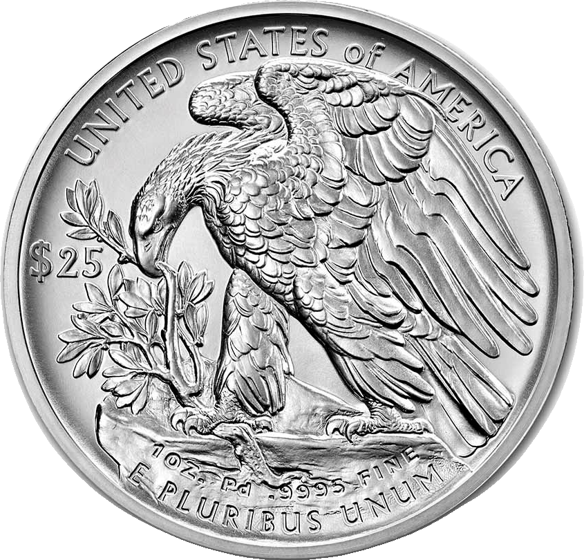 1 oz Palladium American Eagle, reverse