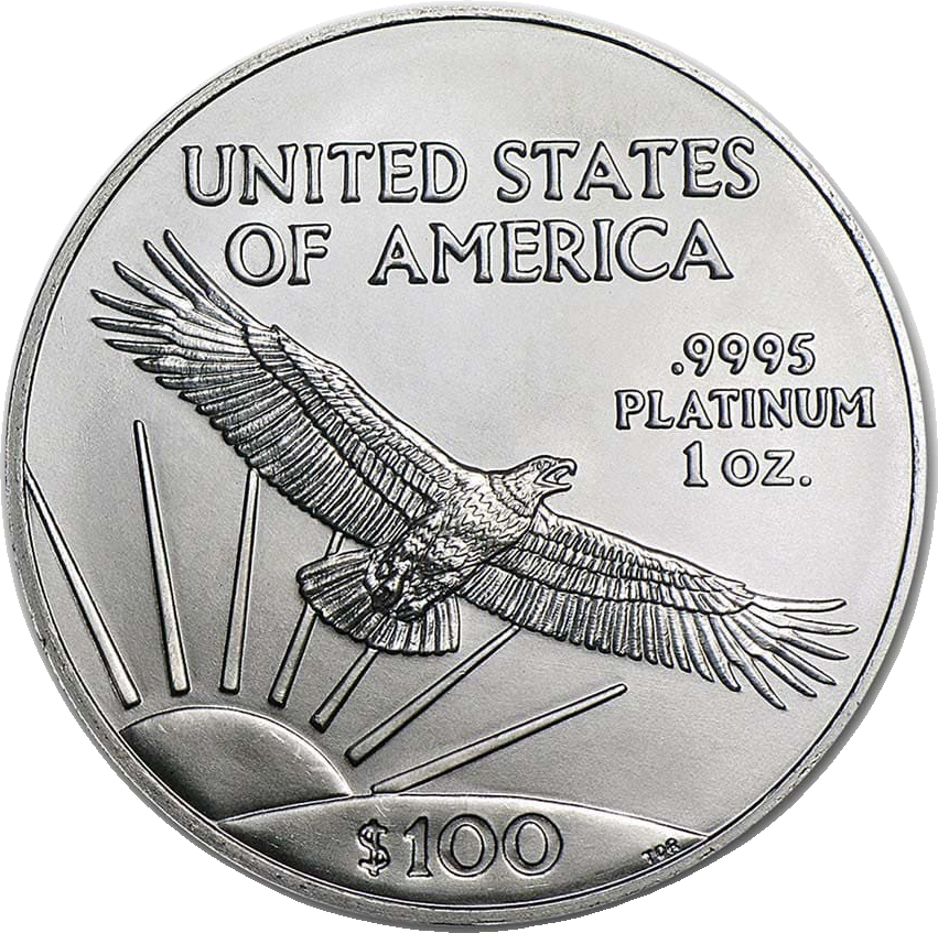 1 oz Platinum American Eagle, reverse