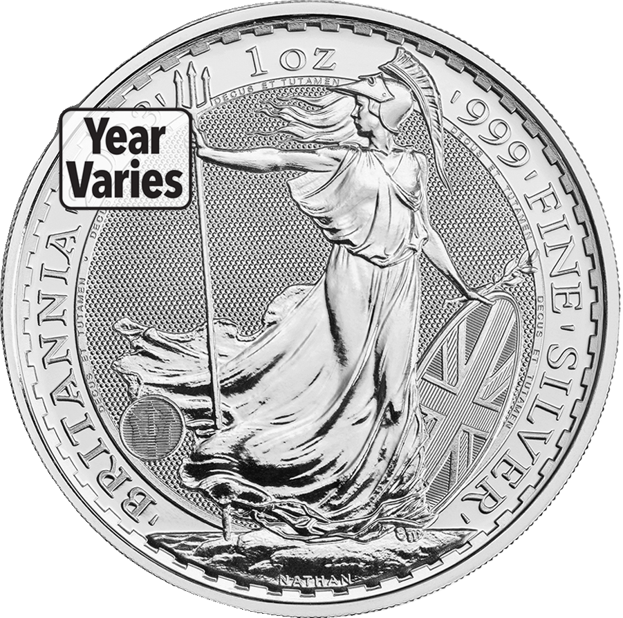 1 oz Great Britain Silver Britannia, reverse