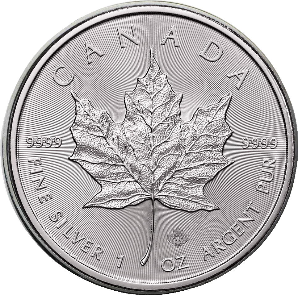 1 oz Silver Canadian Maple Leaf, reverse