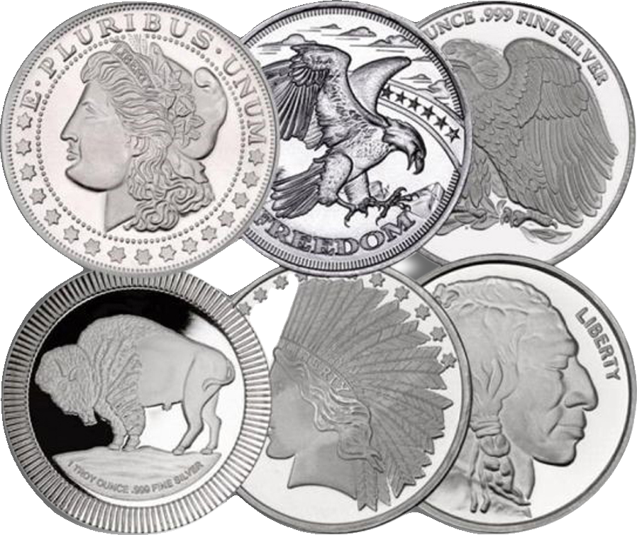 1 oz Silver Rounds, reverse