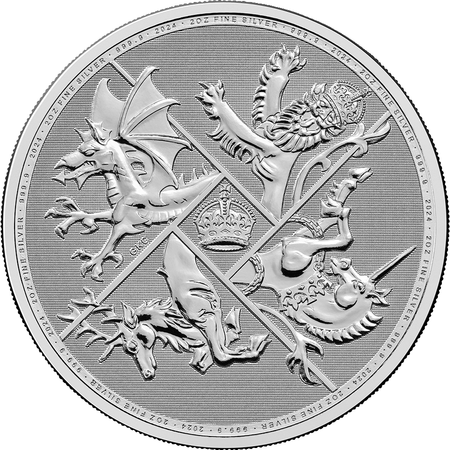 2 oz Silver Four Nation, reverse