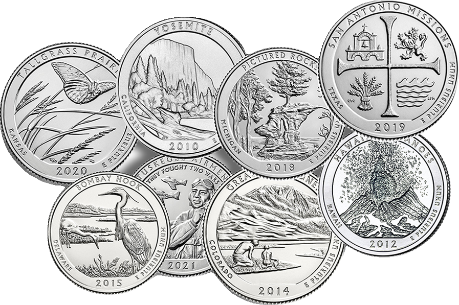 5 oz Silver America the Beautiful, detail