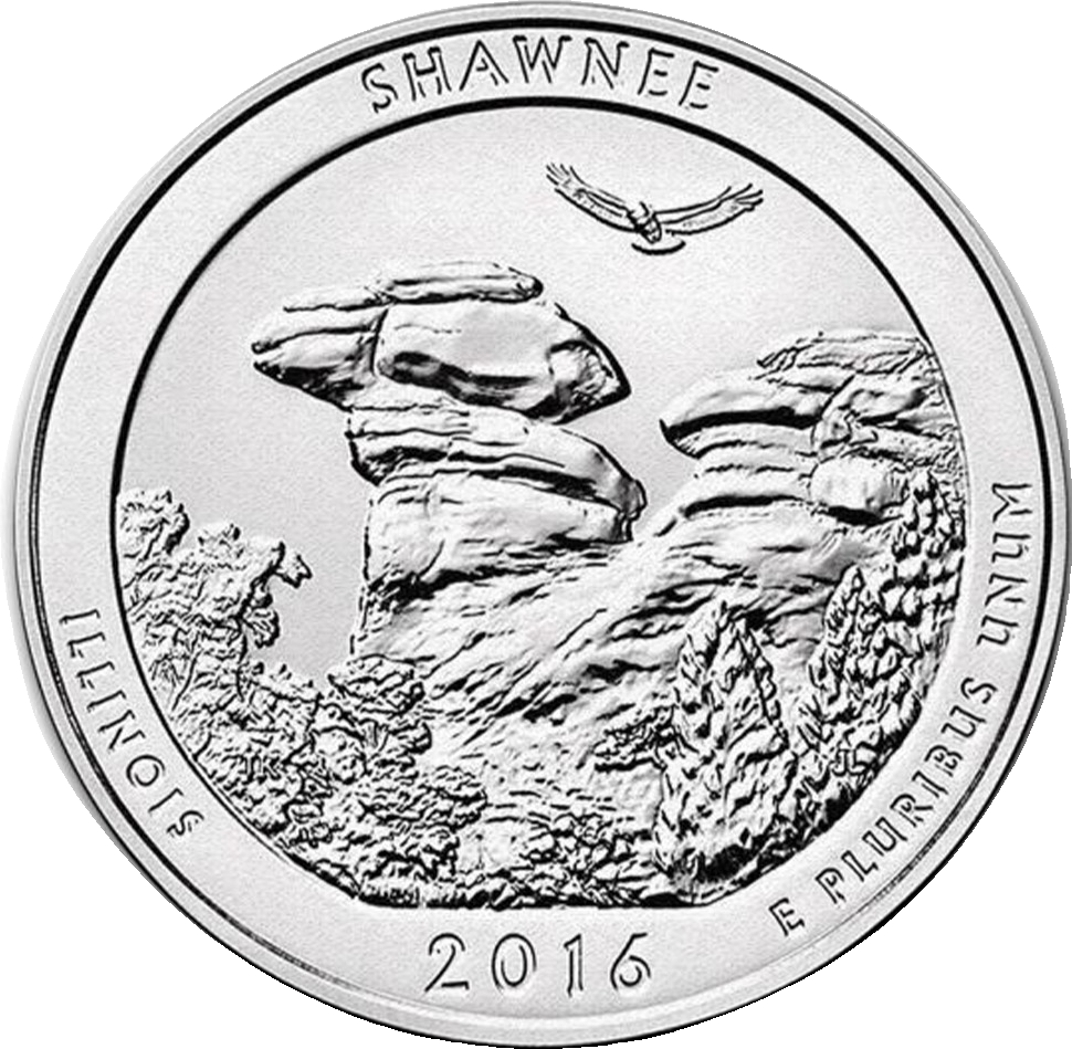 5 oz Silver America the Beautiful, reverse