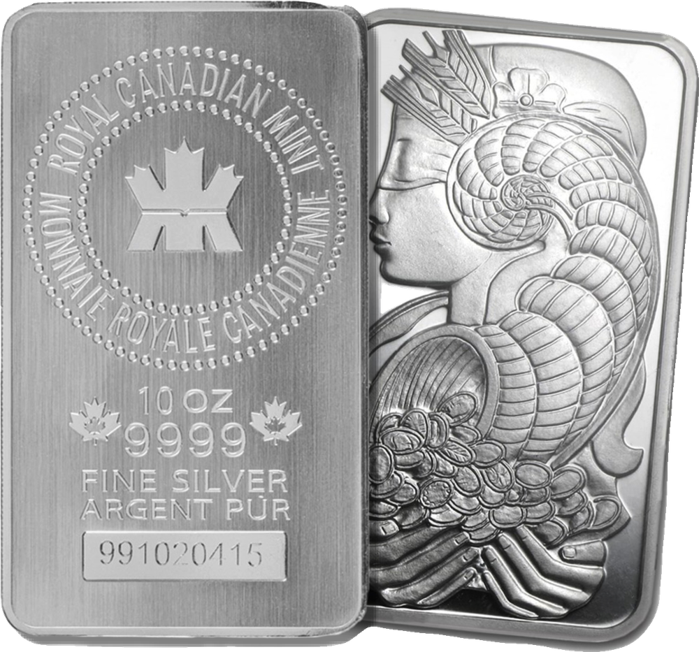 1 oz to 10 oz Silver Bars
