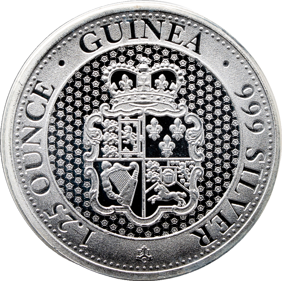 1.25 oz Silver Rose Crown Guinea, reverse